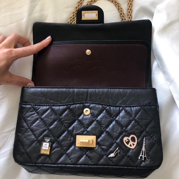 Chanel Black Calfskin Lucky Charms Flap Bag 225 - Picture 6 of 8